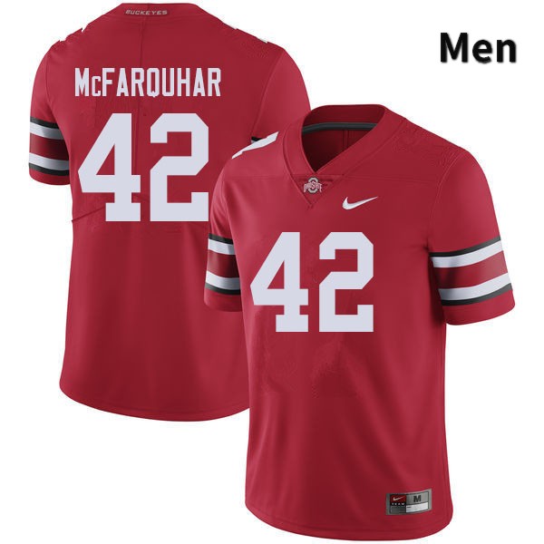 Men's Ohio State Buckeyes #42 Lloyd McFarquhar Red Authentic College Stitched Football Jersey 23CH043TP